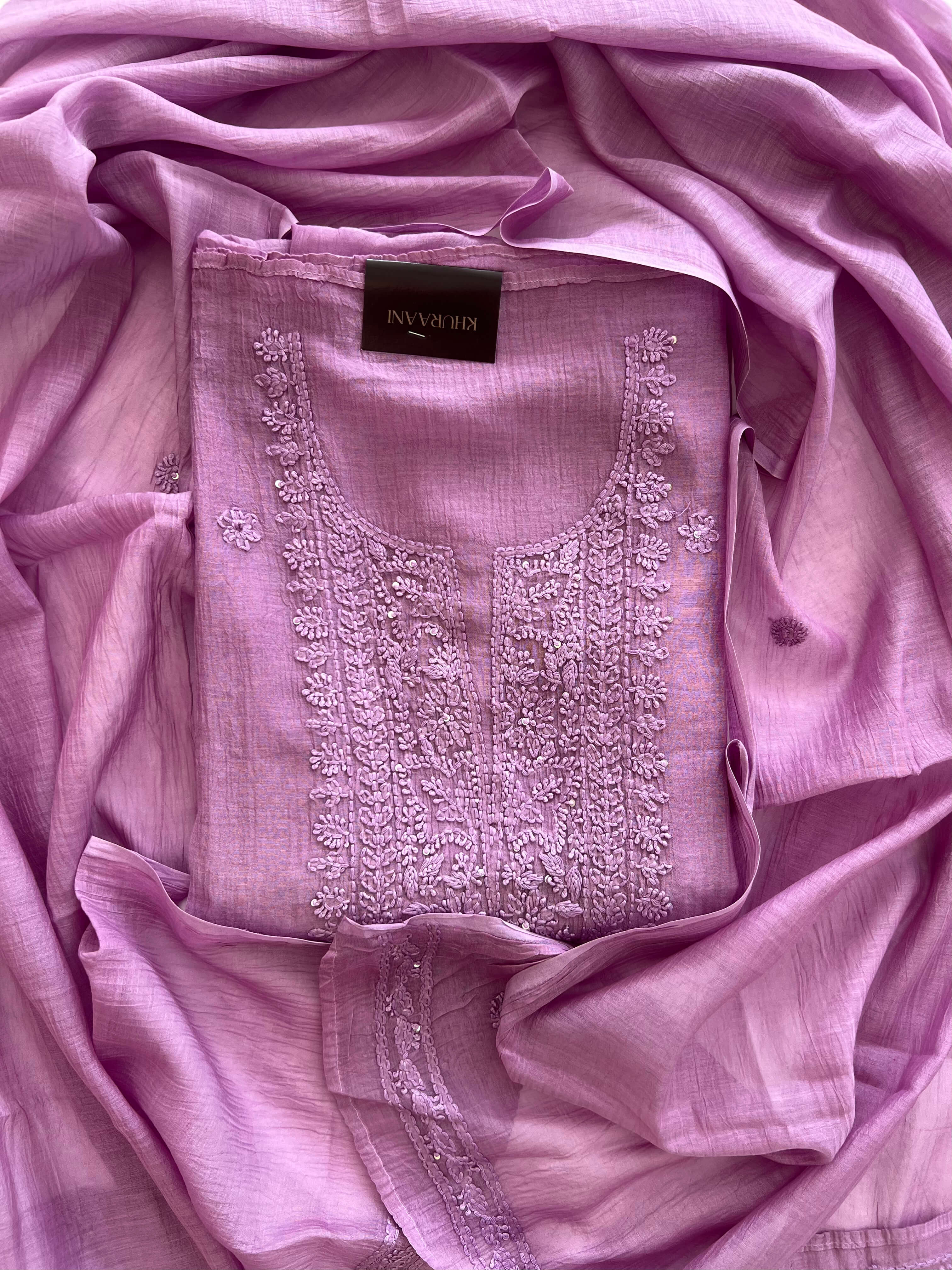 Dusty Pink Chikankari