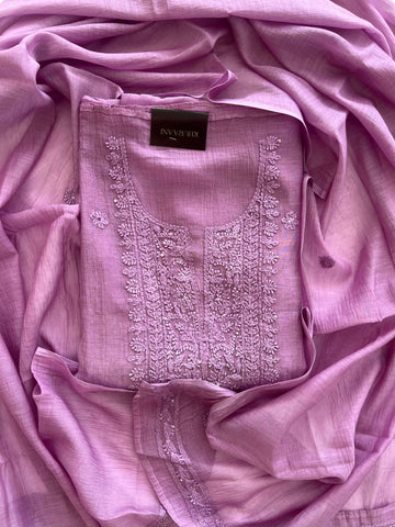 Dusty Pink Chikankari