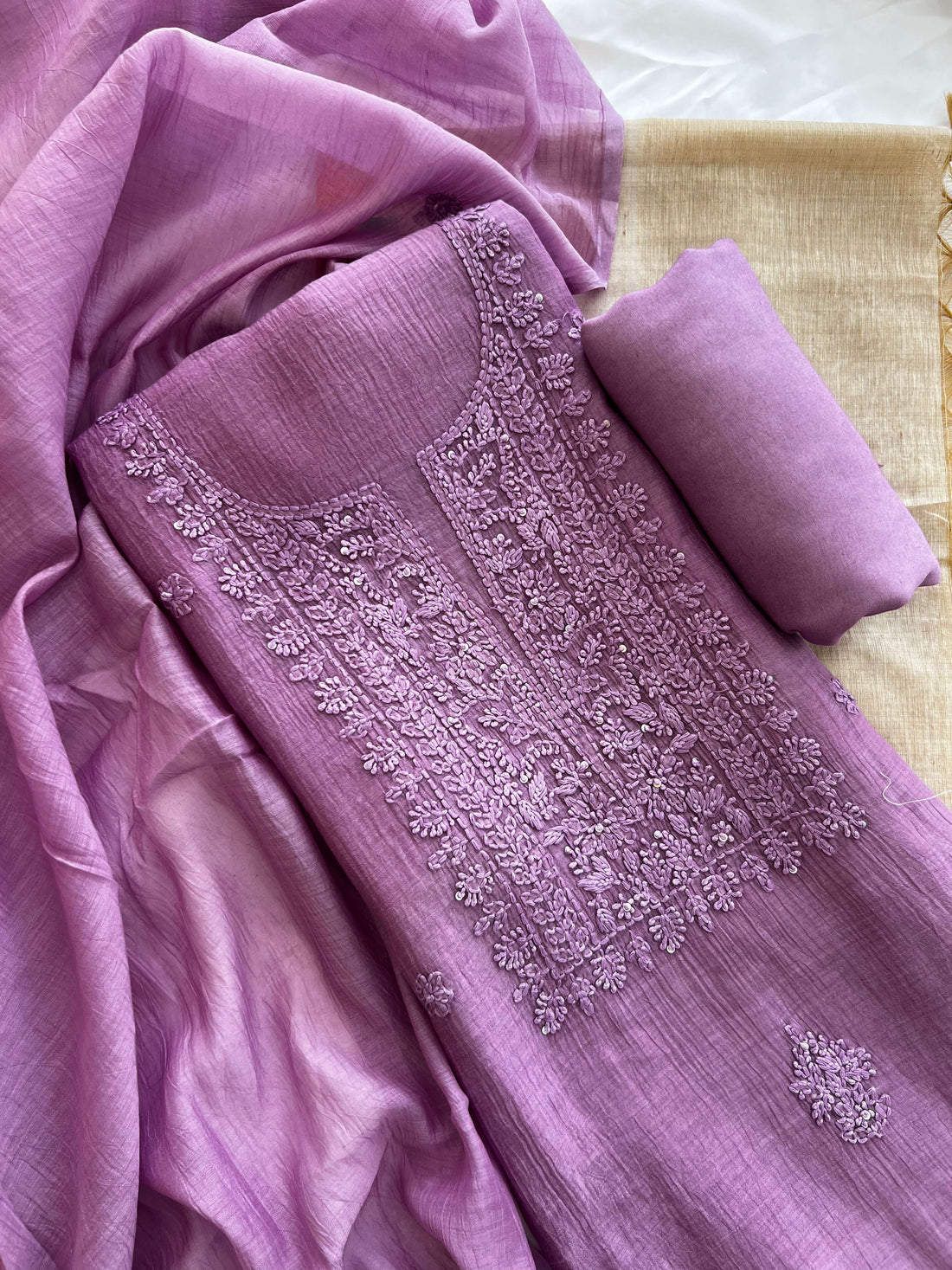 Dusty Pink Chikankari