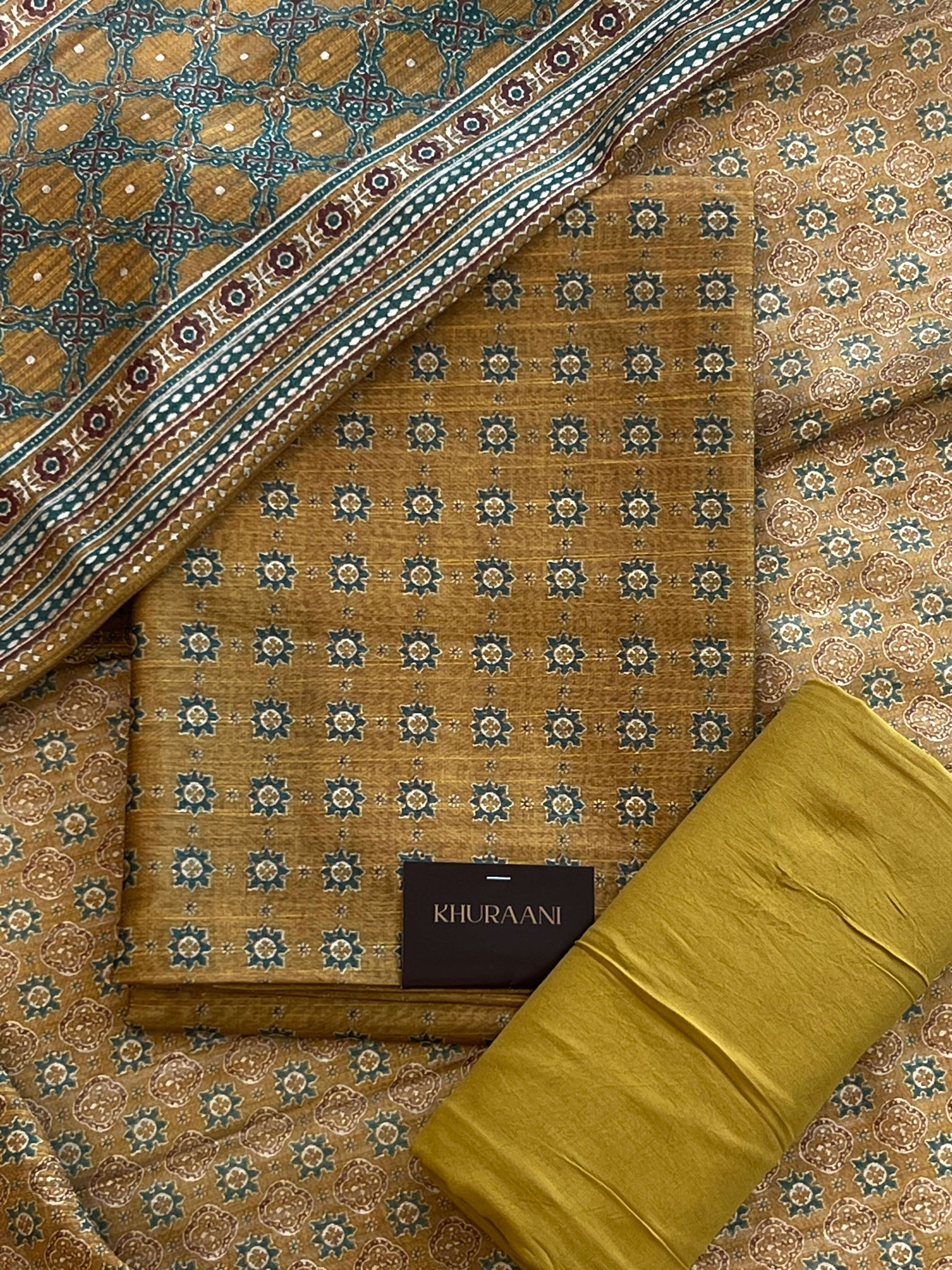 Mustard Yellow Semi Silk