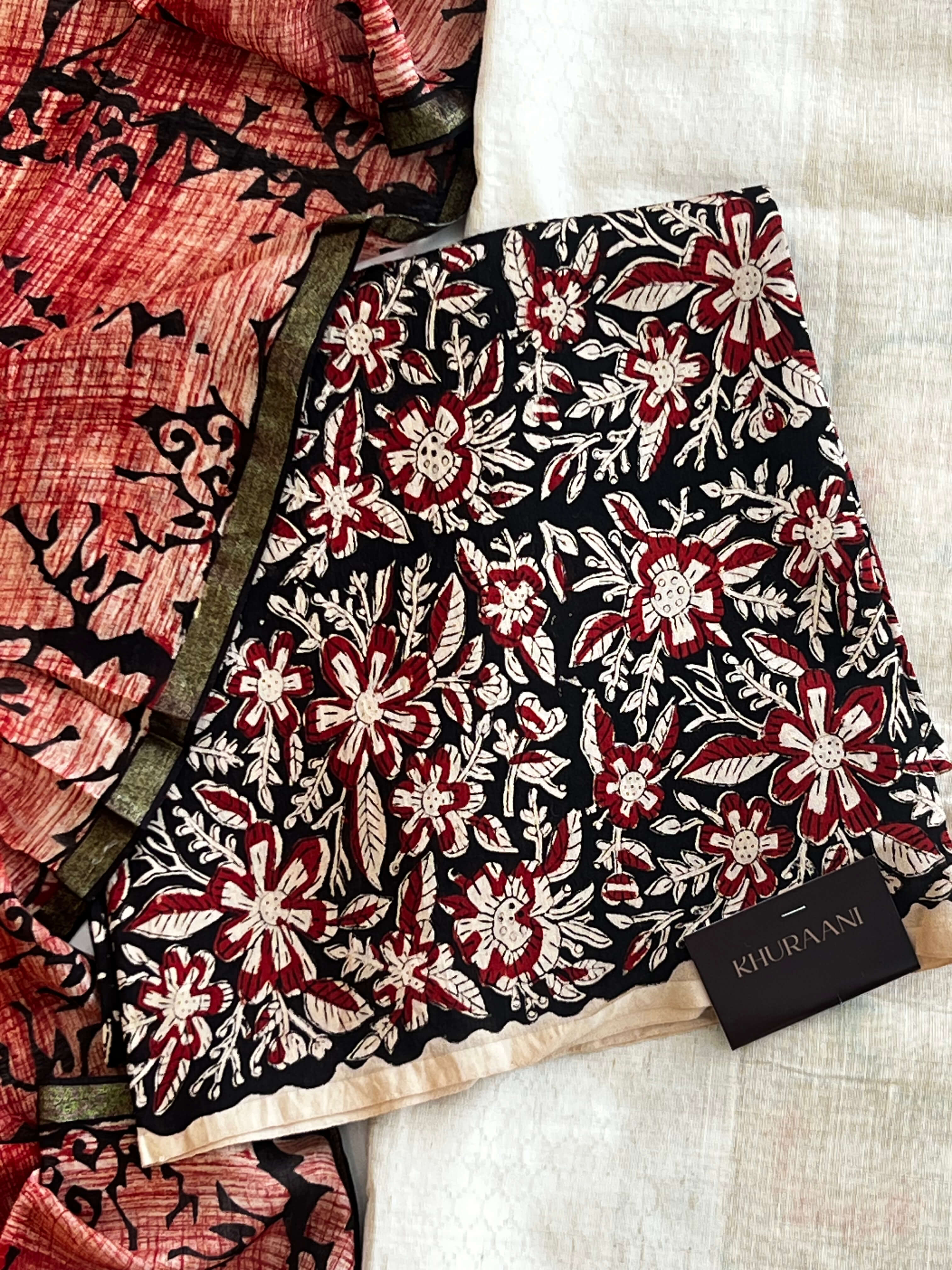 Rust Blossom Maheshwari Silk