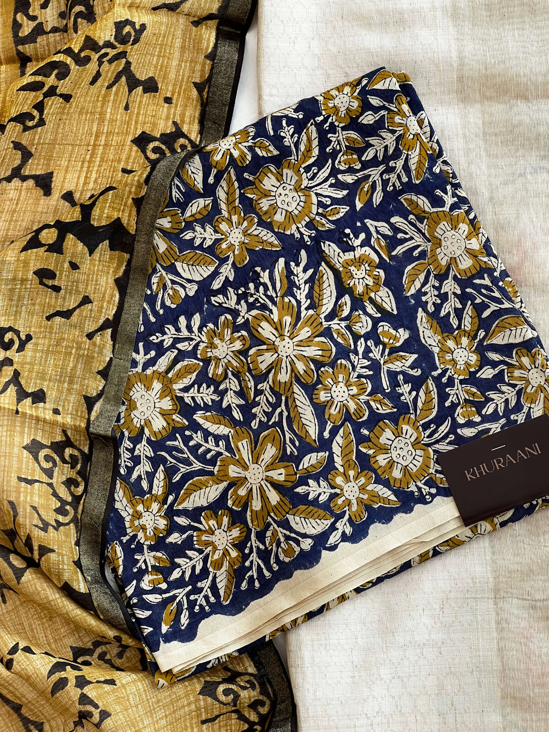 Indigo Maheshwari Silk