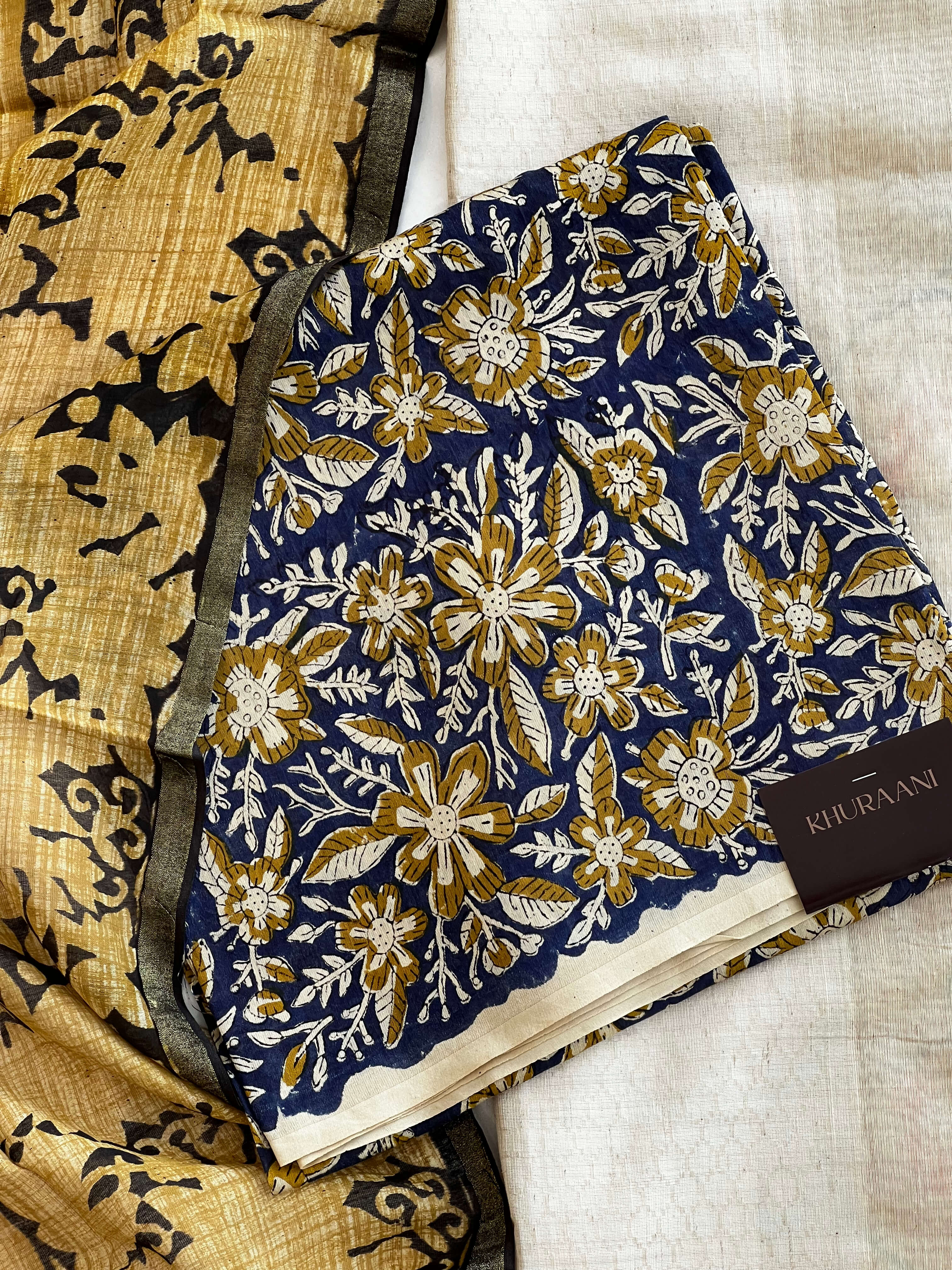 Indigo Maheshwari Silk