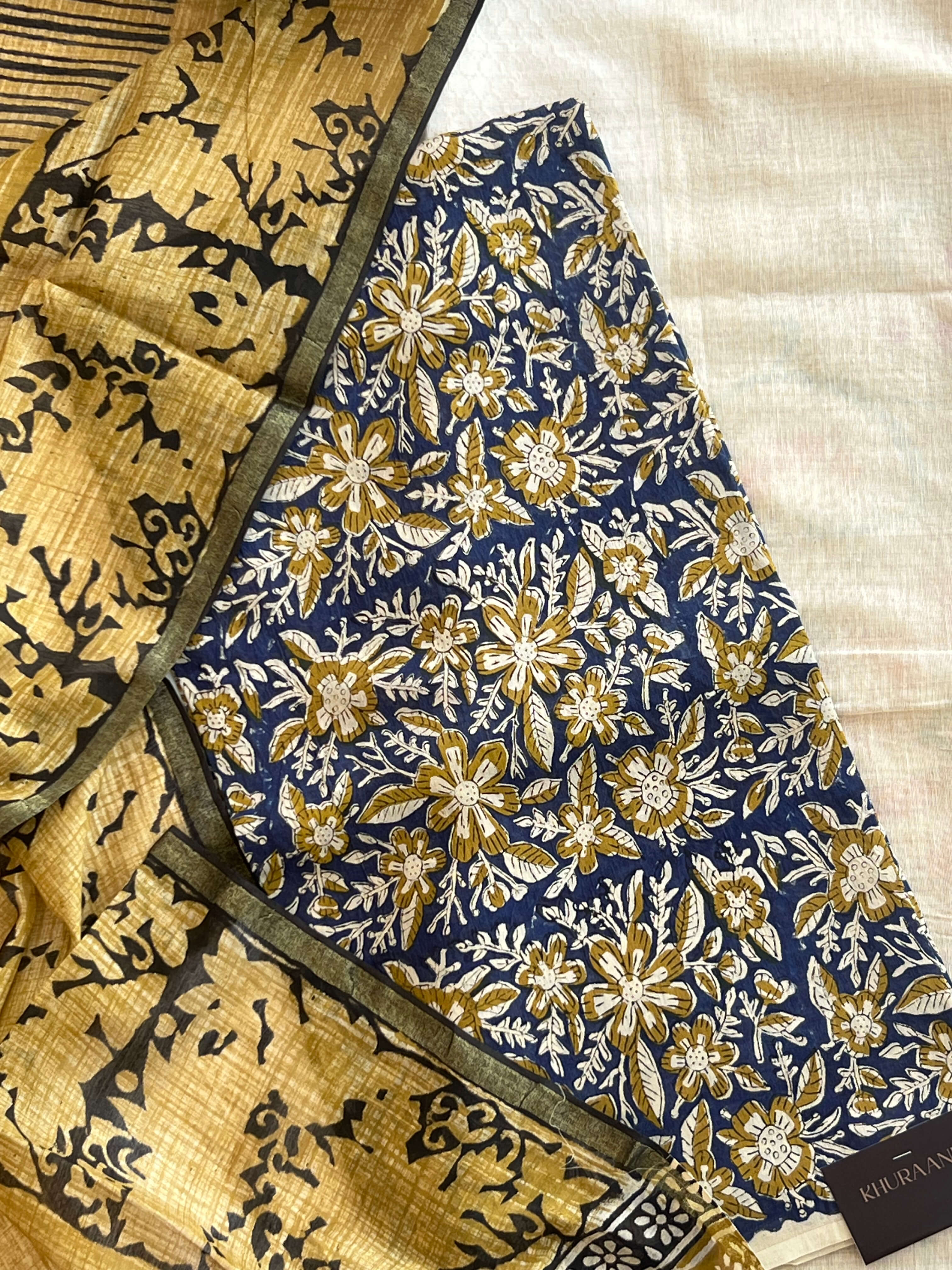 Indigo Maheshwari Silk