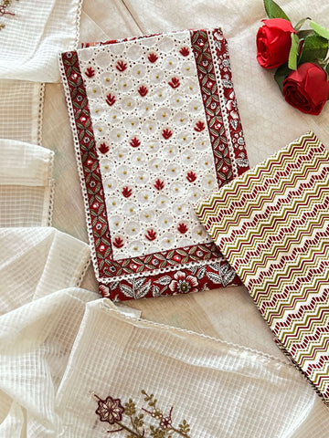 Rust Red Cotton Hakoba Set