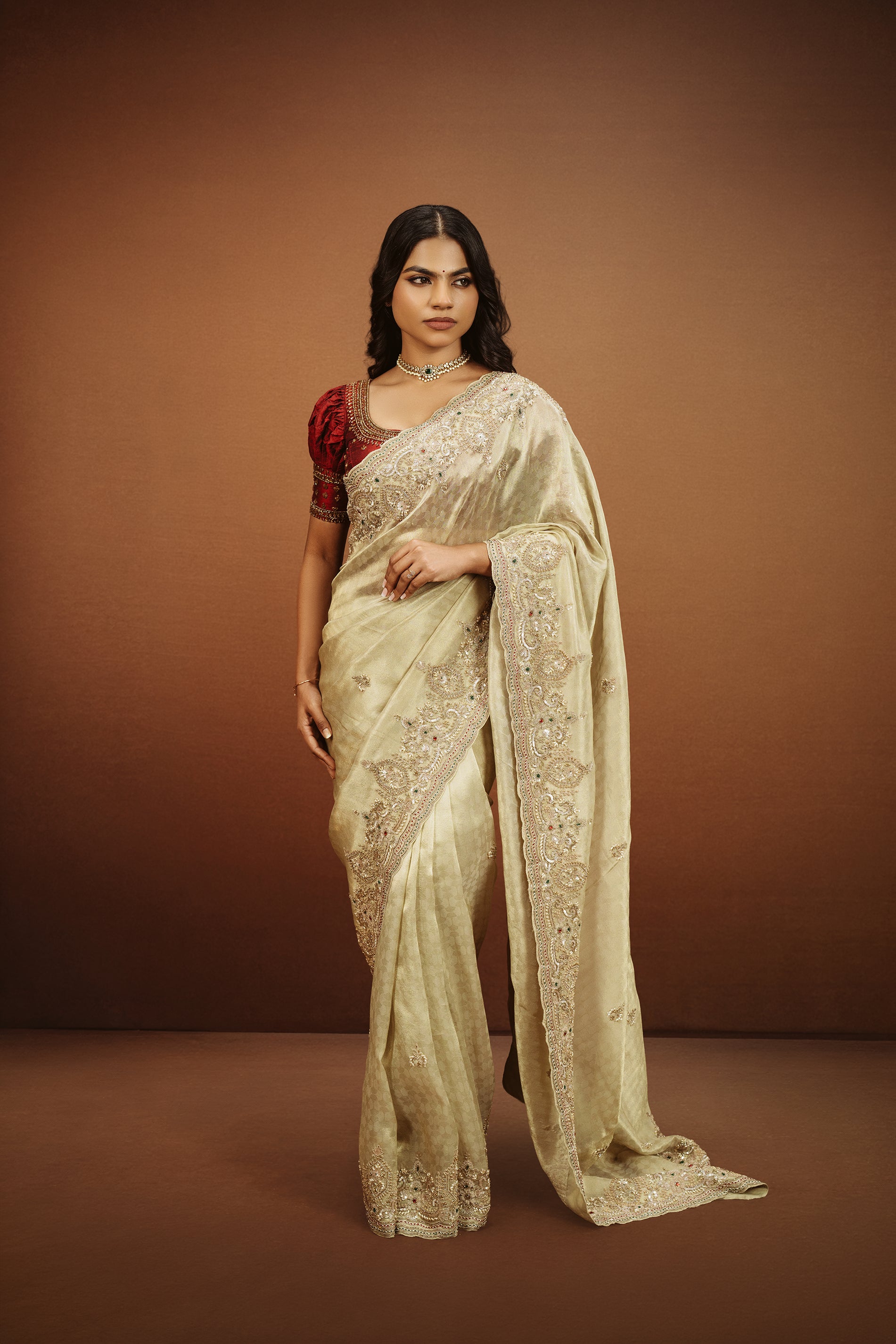 Pure Tissue Handwork Saree