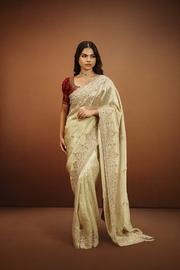 Pure Tissue Handwork Saree